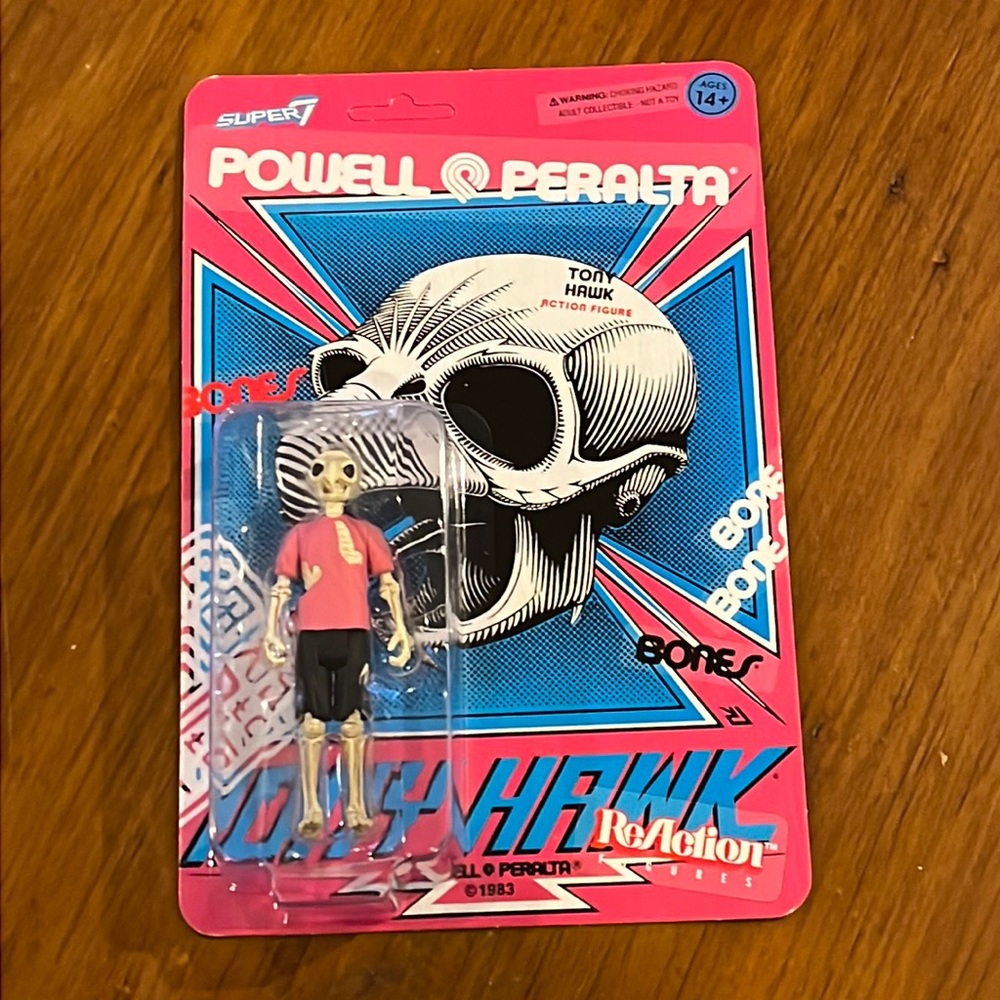 Tony Hawk Powell Peralta Bones Brigade Super 7 Reaction Action Figure 3.75” new